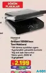 HOMEND GRİLLANT 1356H INOX TOST MAKİNESİ